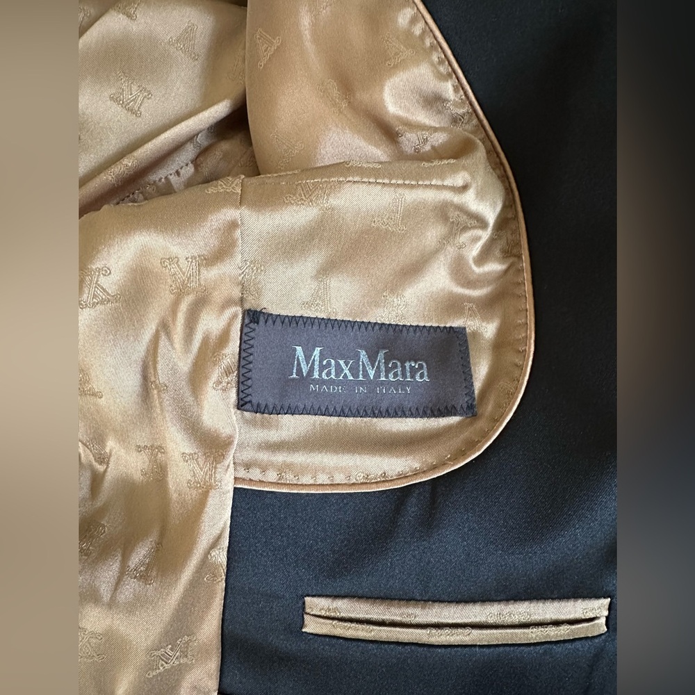 MaxMara Black Tuxedo Jacket Blazer NEW with Tags size 6 - Picture 5 of 10